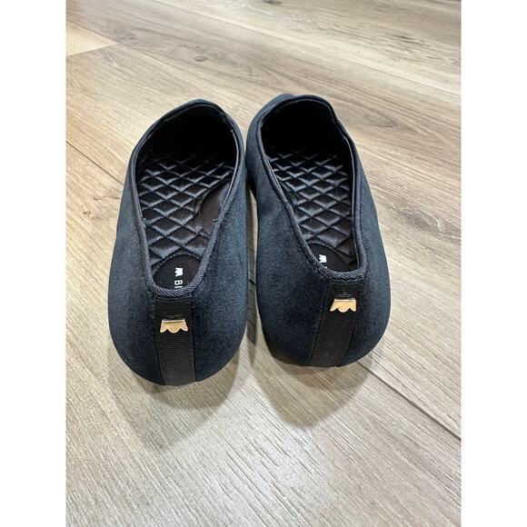 Birdies Women's Sparrow Black Velvet Pointed Ballet Flats Size 8 - Picture 4 of 5